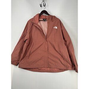 THE NORTH FACE Dryvent Women's 3x Salmon Pink jacket full zip nylon rain wind